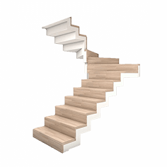 Обшивка бетонных лестниц деревом